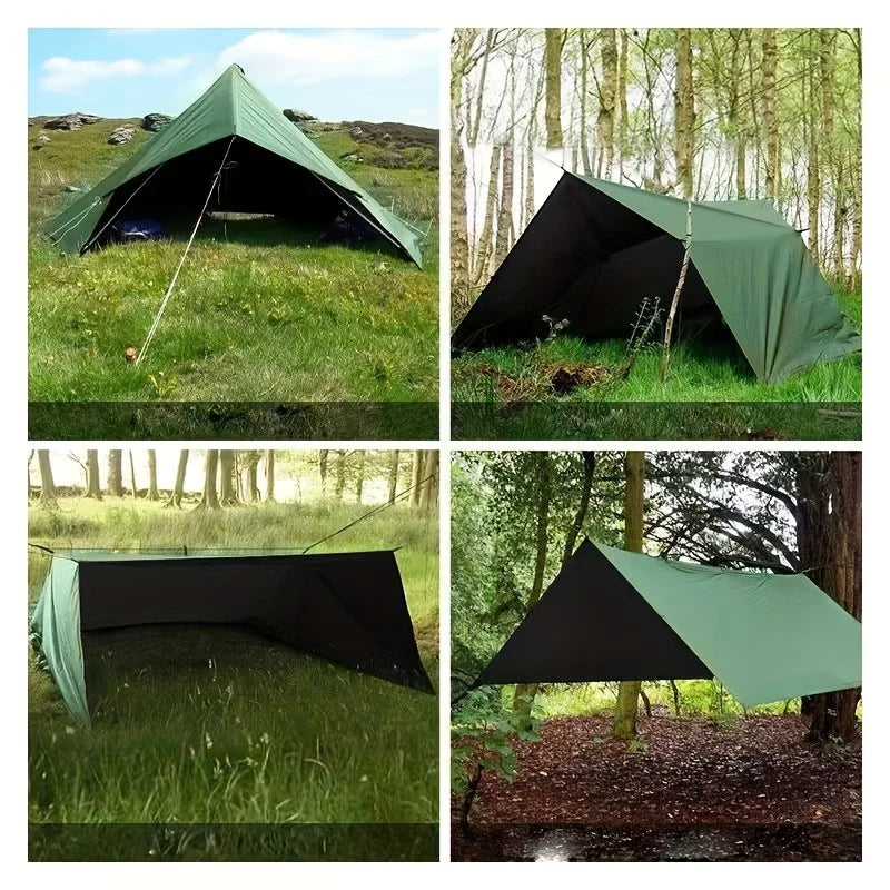 19 Hang Points Tent Tarp Survival Sun Shelter Shade Canopy Outdoor Backpacking Waterproof Camping Awning SunShade