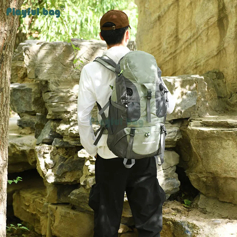 50L Outdoor Mountain Backpack Professional Waterproof Large  Capacity Light Hiking Travel Backpack Adult Bag AVA134