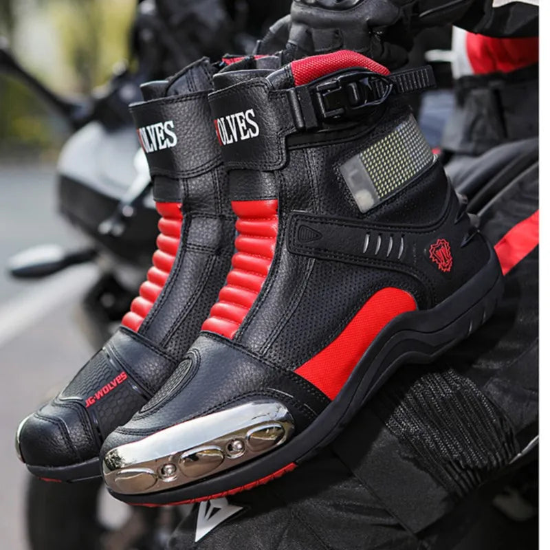 39-45 Motorcycle Boots Men Women Knight Outdoor Riding Anti-slip Winter Sneakers Shoes Bicycle Mountain Racing Road Speed Autumn