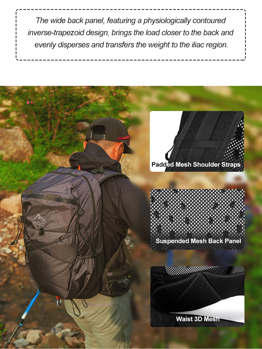 Widesea Camping Climbing Backpacks Sports Waterproof Shoulder Bag Tool Accessories Travel Backpack Camping Equipment Supplies