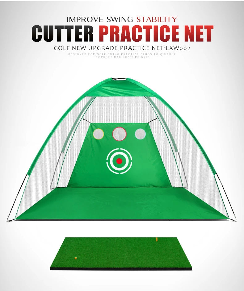 PGM Brand Golf Hitting Cage Indoor 2M 3M Golf Practice Net Tent Garden Grassland Golf Training Equipment Mesh Mat Outdoor Swing