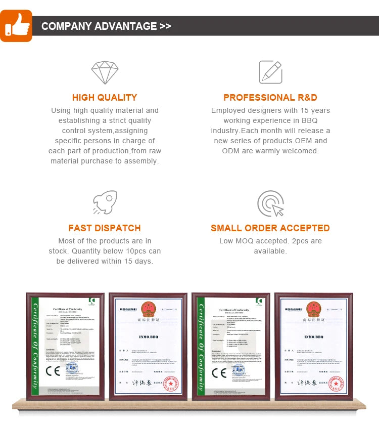 Garden Outdoor Charcoal BBQ Cyprus Rotisserie Grill with Hood