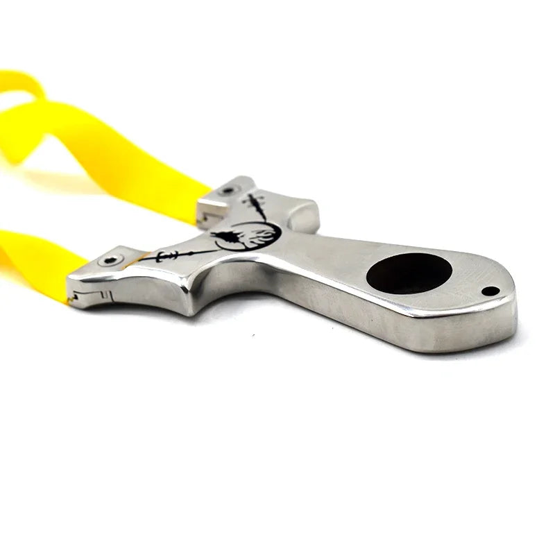 Professional Hunting Slingshot High Quality Stainless Steel Catapult with Flat Rubber Band for Outdoor Shooting Sport Accessorie