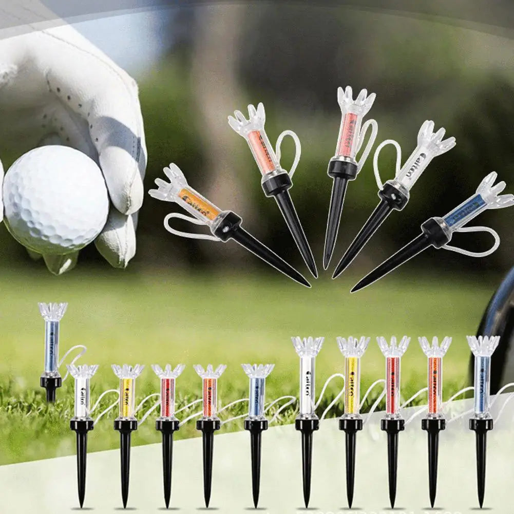 5pcs/set 79/90mm Magnetic Plastic Golf Tee Set Plastic Step Down Golf Ball Tee Holder Golf Training Practice Tees Accessories