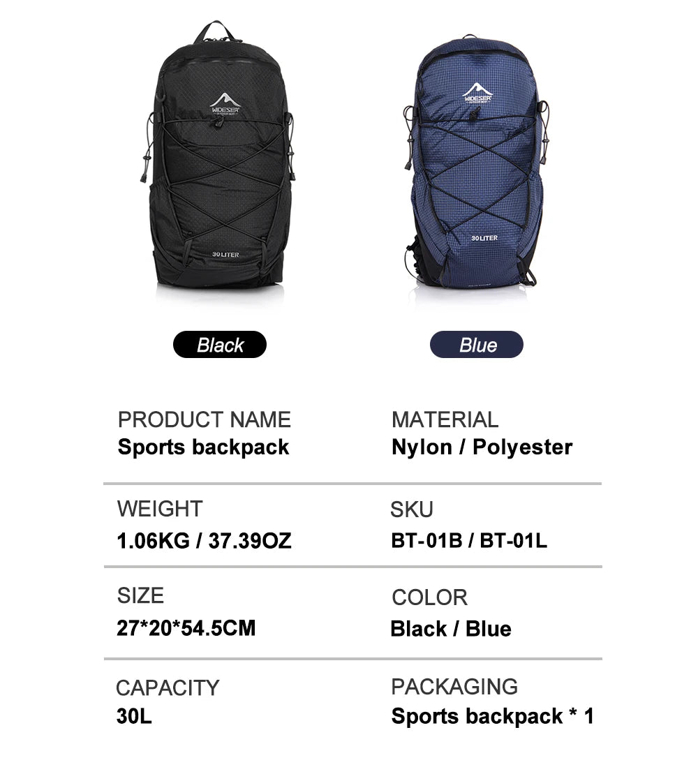 Widesea Camping Climbing Backpacks Sports Waterproof Shoulder Bag Tool Accessories Travel Backpack Camping Equipment Supplies