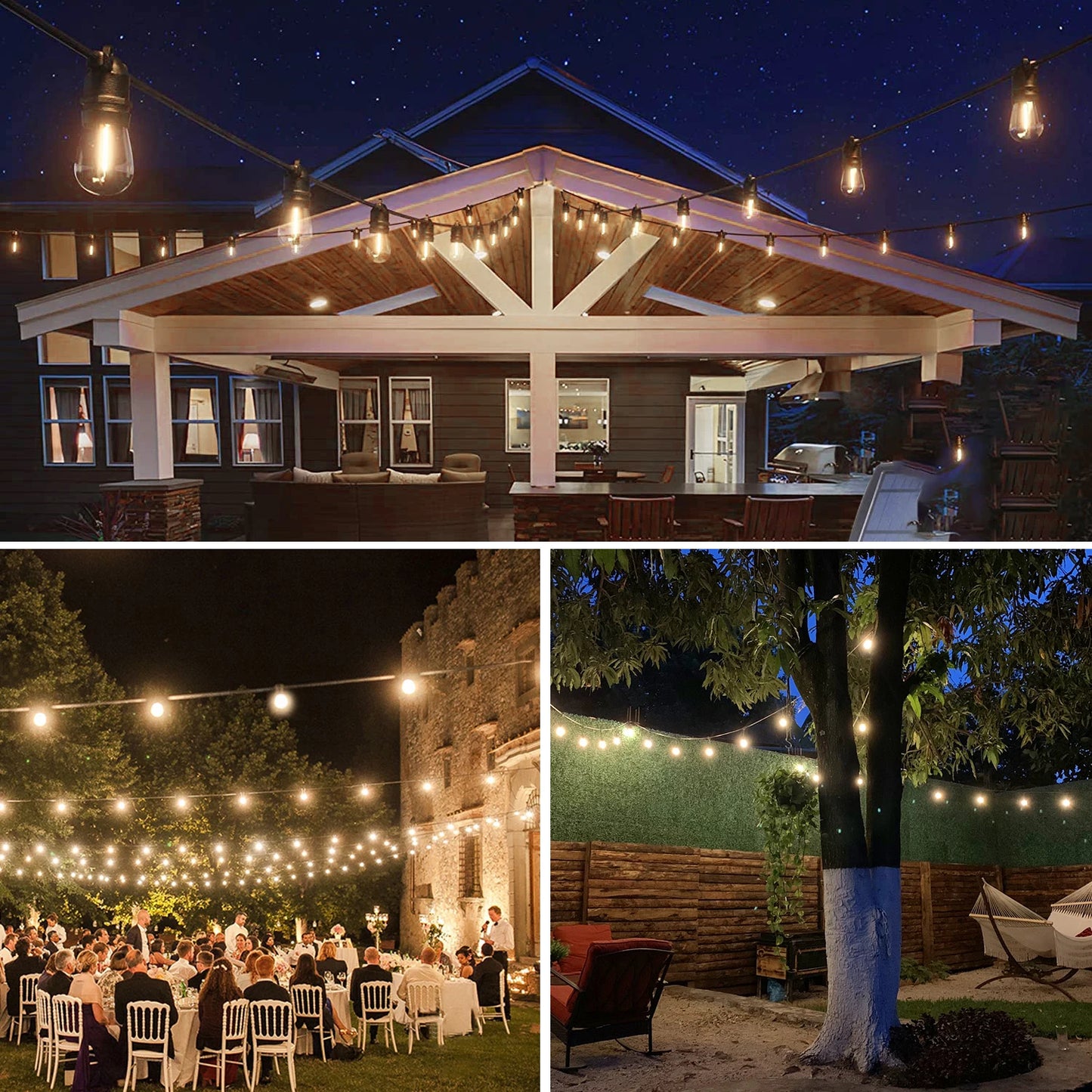 Waterproof Solar Outdoor Lights Garland E27 Shatterproof Socket Solar Light for Outdoor Decorative Solar Garden Lights Fairy