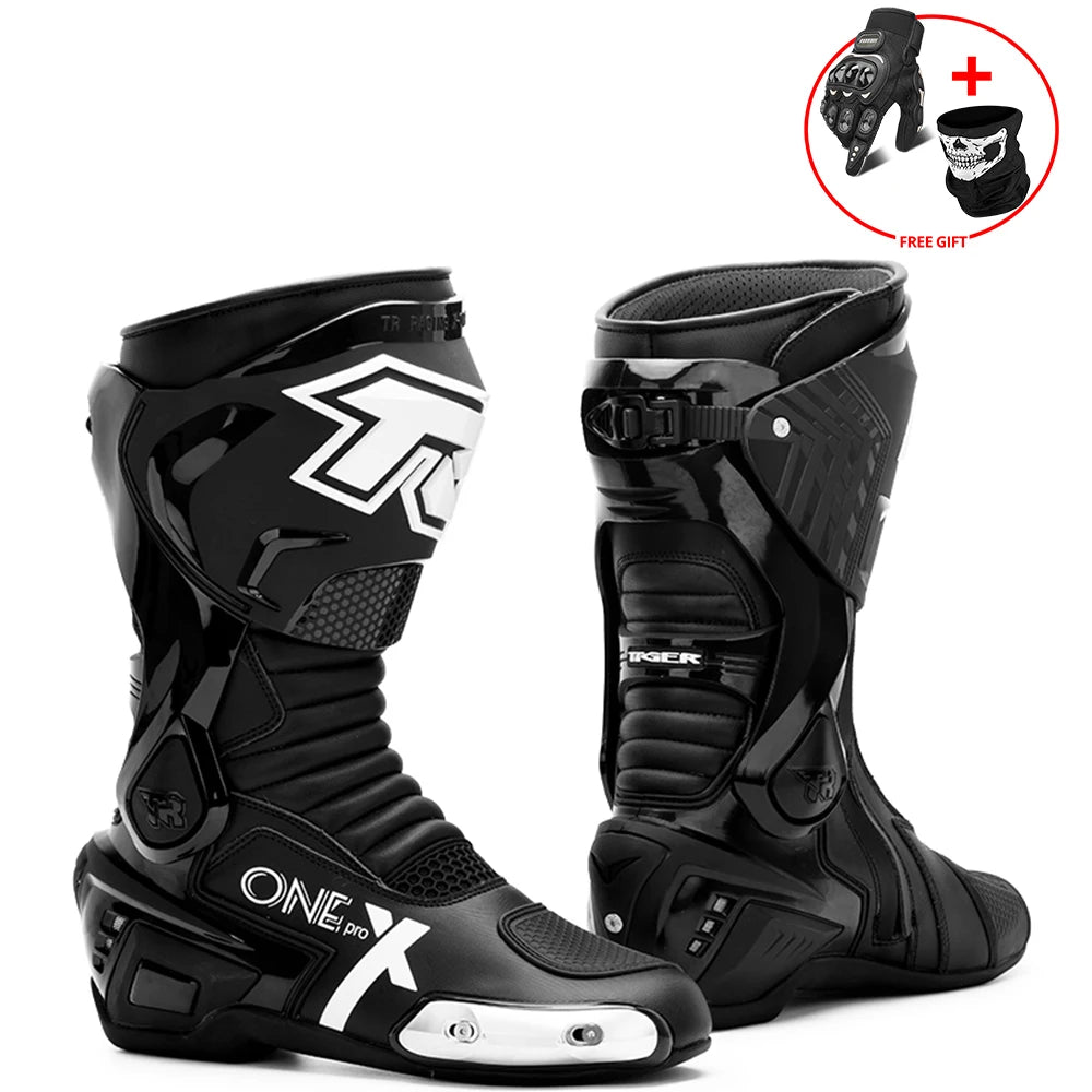 Motocross Off-Road Rally Professional Boots Motorcycle long Boots Safety Riding Protection Shoes Motorbike Rider Biker Shoes