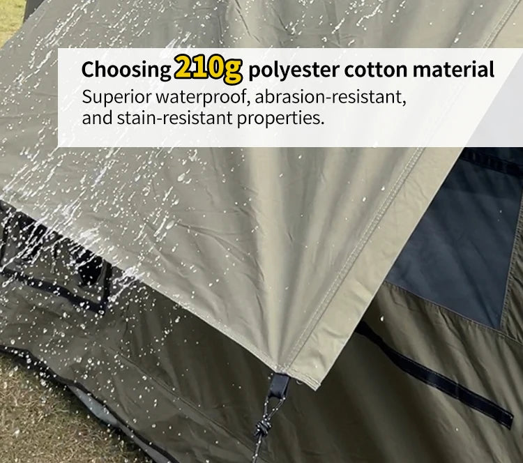 Manufacturer Waterproof Air Tent Outdoor 210g polyester-cotton Glamping Inflatable winter camping Tent 10-12 people frame tent