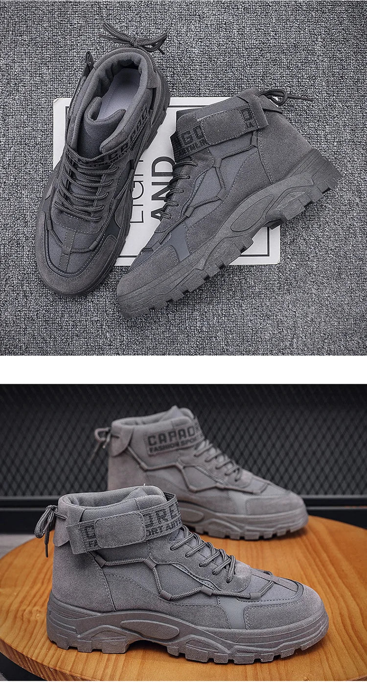 2025 Men Boots Tactical Military Combat Boots Men Ankle Boots  Outdoor Hiking Shoes Light Non-slip Men Desert Botas Working Shoe