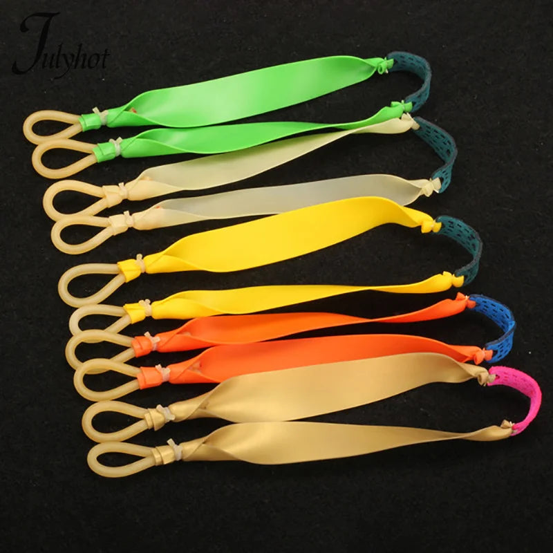 5Pcs Slingshot Band Group Elastic Flat Bands Trolling Fishing Shooting Fish Rubber Band Outdoor Catapult Hunting Accessories