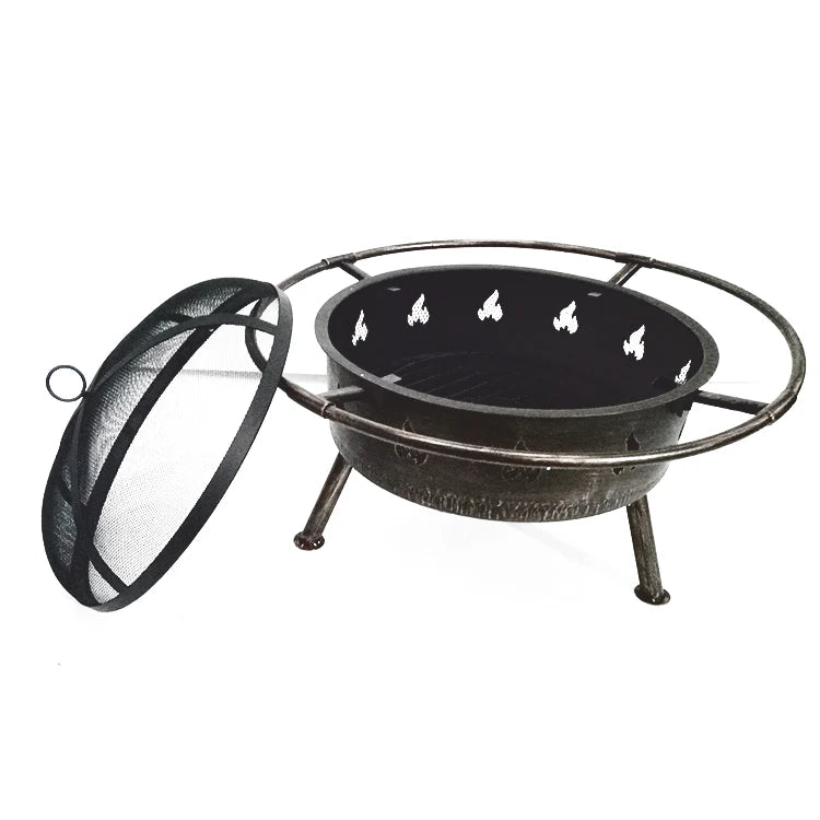 Multi Functions Camping Fire Pits Wood Burning Outdoor Heavy Duty Barbecue With Bbq Grill