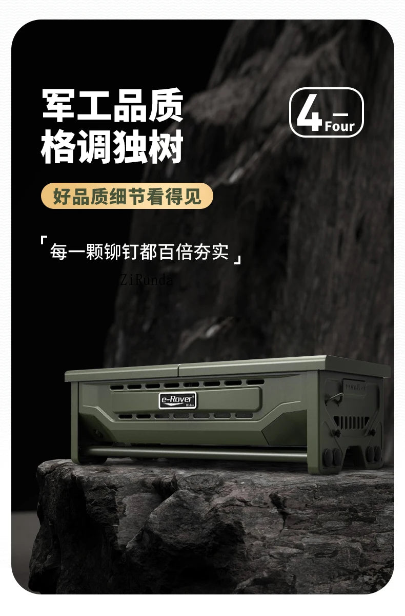 *Outdoor BBQ Grill Portable Household Charcoal Folding BBQ Shelf Non-Smoking Camping BBQ Stove