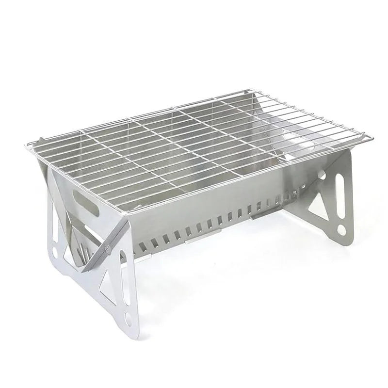 Outdoor Camping Charcoal Barbecue Grill For Party Beach Picnic Bbq Stove , Portable Stainless Steel Bbq Charcoal Grill