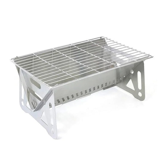 Outdoor Camping Charcoal Barbecue Grill For Party Beach Picnic Bbq Stove , Portable Stainless Steel Bbq Charcoal Grill