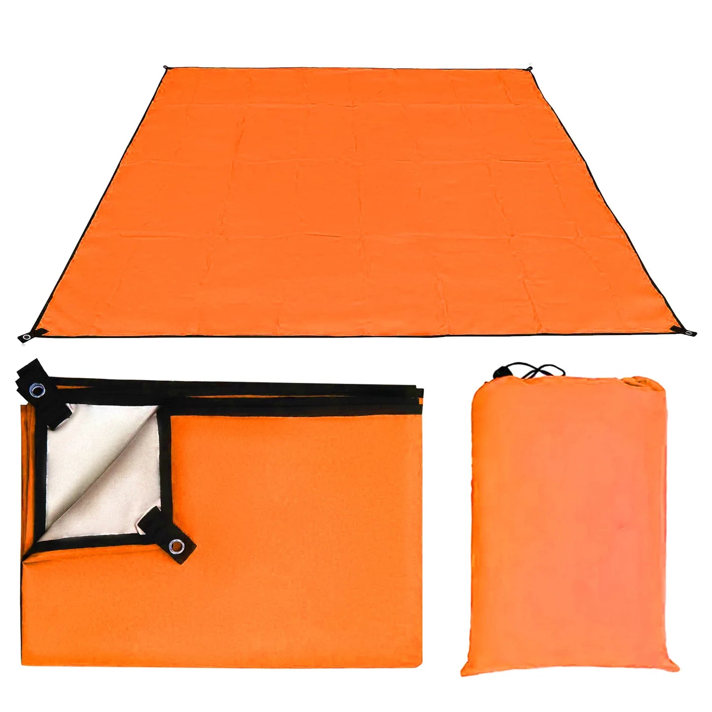 Waterproof Camping Ground Sheet -Oxford Fabric Tarp for Tent Footprint/Picnic Mat, Lightweight & Multi-Purpose Outdoor Blanket