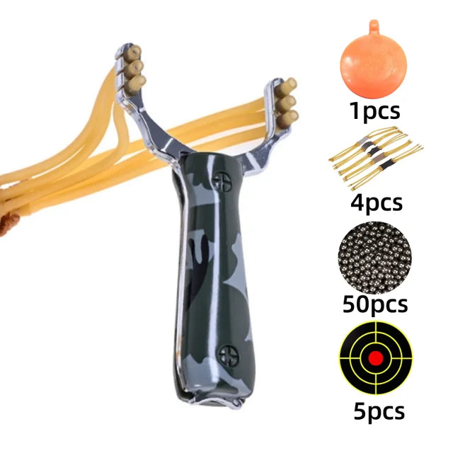 Powerful Sling Shot Aluminium Alloy Slingshot Camouflage Bow Catapult Outdoor Hunting Shooting Professional Slingshot
