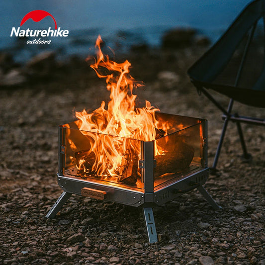 Naturehike Portable Camping Tent Stove glass-ceramic Outdoor Fire Wood Heaters Quick Assemble Backpacking Hiking Burned Stove