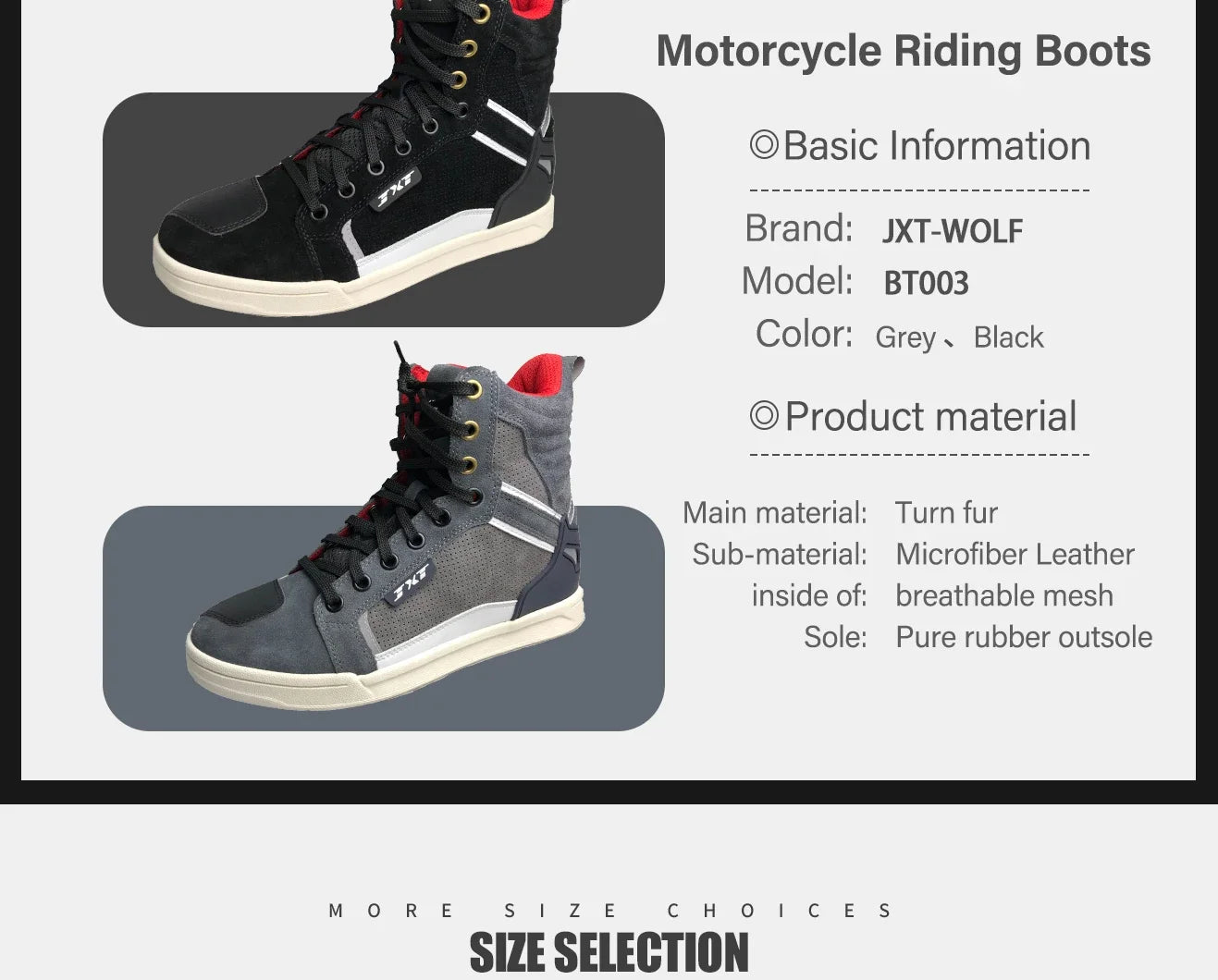 Men's Motorcycle Racing Shoes Breathable Anti-drop Off-road Rider Rally Shoes Racing Equipment