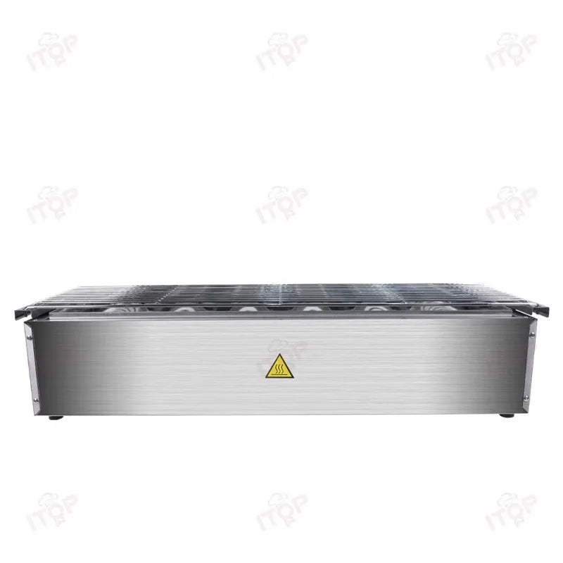 Commercial Stainless Steel Propane Gas BBQ Grill for Outdoor Street Stall Roasting Fish and Oysters