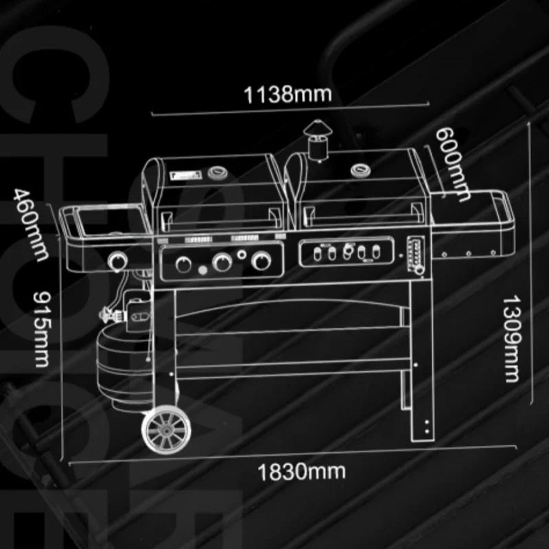 Outdoor Kitchen Bbq Grill Machine Tandoor Oven Kebab Machine Charcoal Stove Smoker Chimney Barbecue Grill Oven Barbeque Cooking