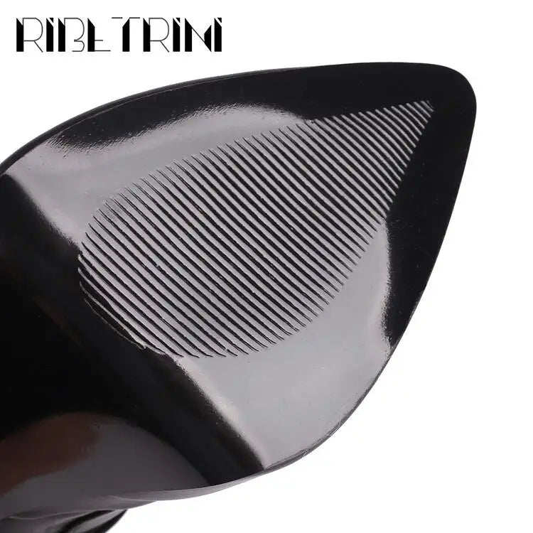 Platform Women Boots Pounted Toe High Heeled Double Platform Shoes Ankle Buckle Punk Goth Cool Fashion Brand Winter Boots Woman