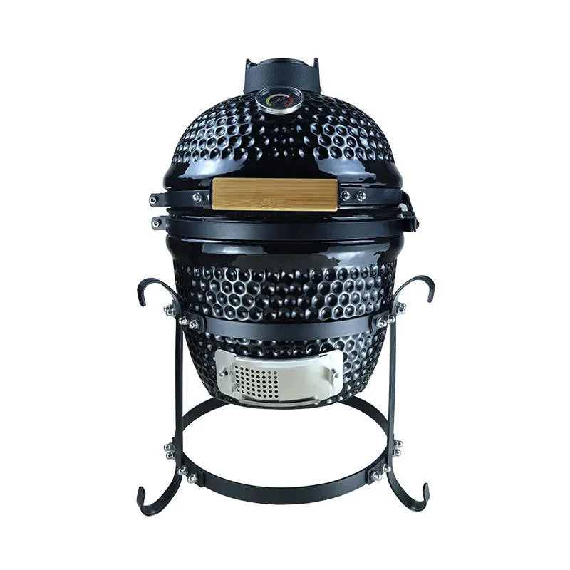 Easy Clean Ceramic Coating BBQ Grill - Non Stick, Heat Retention, User-Friendly Design & Foldable for Outdoor Picnic Cooking