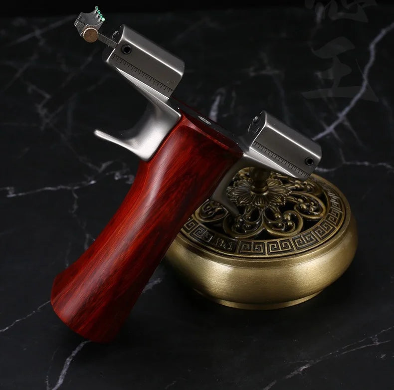 Powerful Dragon Tooth Slingshot Outdoor Competition Actual Combat Quick Pressure Concealed Buckle Catapult With Flat Leather