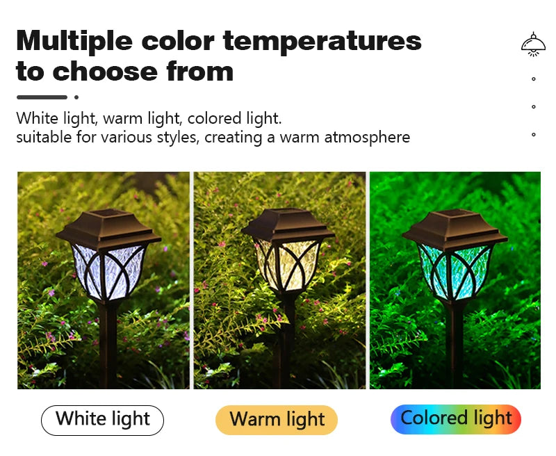 8 Pack Solar LED Courtyard Lamp Outdoor Waterproof Lawn Lights Solar Landscape Channel Light Corridor Garden Decoration Lighting