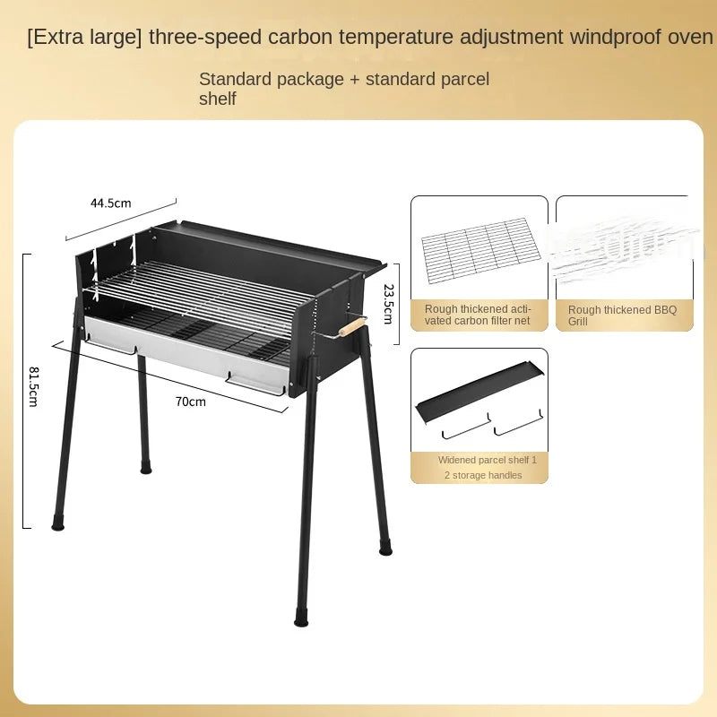 Barbecue Stove Household Barbecue Grill Outdoor Smoke-Free Barbecue Charcoal Courtyard BBQ Portable Barbecue Stove Products Tool