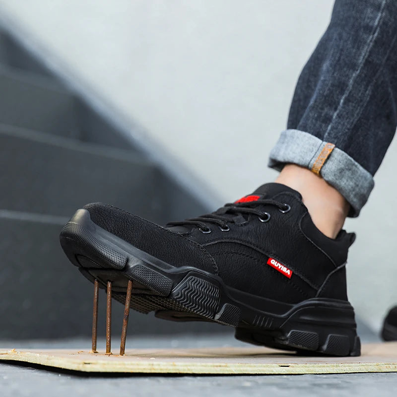 Waterproof Wrok Safety Shoes For Men Summer Breathable Indestructible Boots Non-slip Industrial Construction Shoes Male Footwear