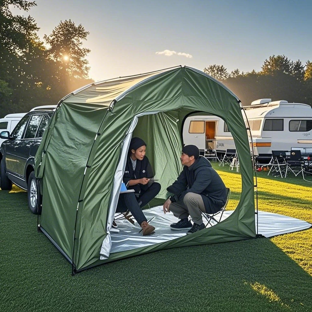 Easy Setup SUV Car Camping Tent - 4-Season Waterproof Tailgate Tent with Floor, 2-4 Person Large Space for Outdoor Adventures