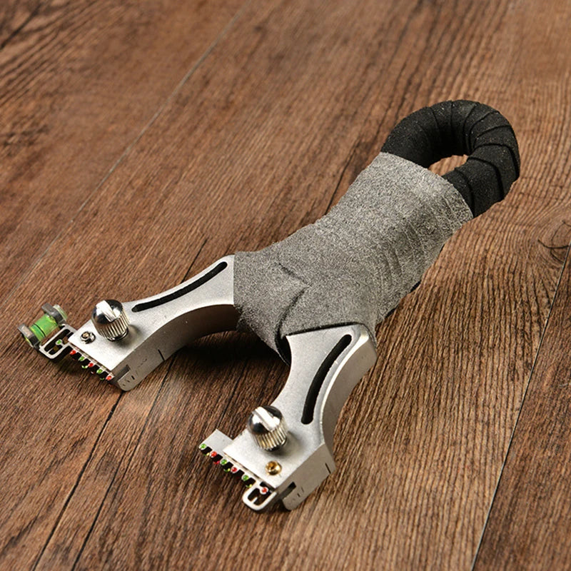 High Precision Shooting Sling Shot Stainless Steel Slingshot Powerful Sling Outdoor Flat Rubber Band Catapult Sports Accessories