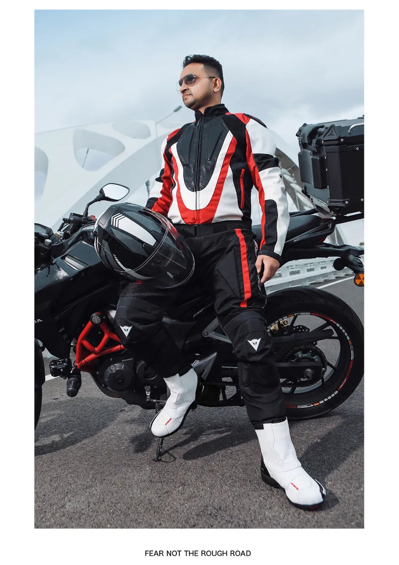 Motorcycle Boots Man Waterproof Studded Boots Hook and Loop Fasteners Wear-Resistant Motorcycle Shoes Anti-Slip Anti-Fall