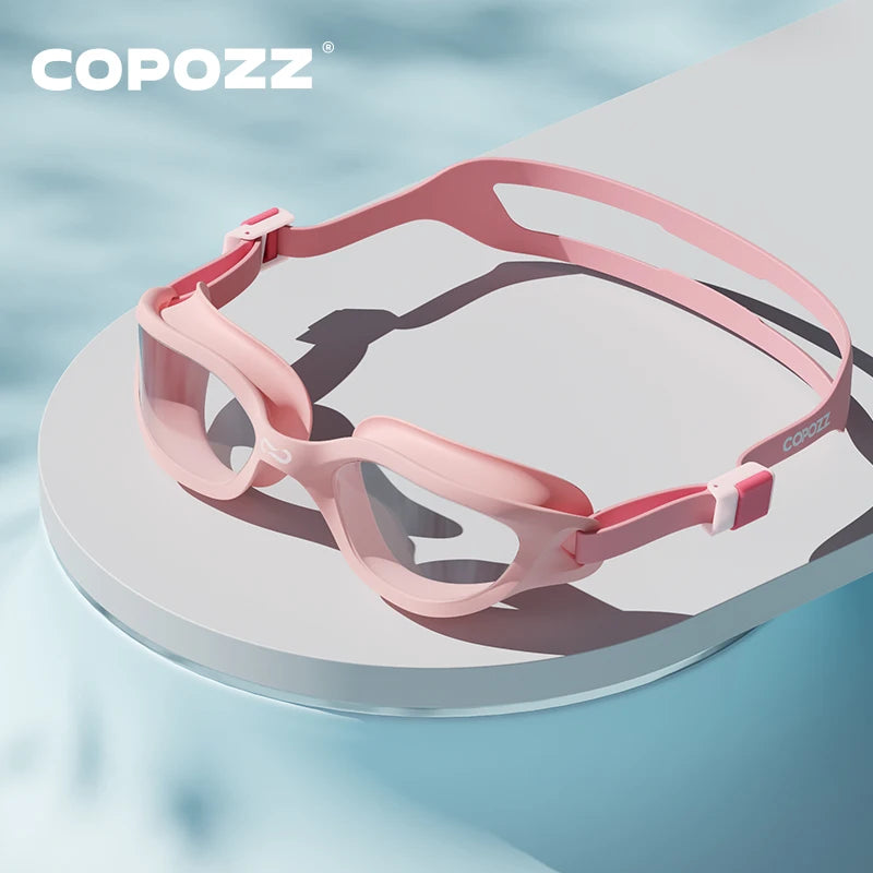 Copozz Swimming Goggles Waterproof VISTEX Anti Fog Mirrored Adjustable Silicone Swim Glasses Professional Swim Equipment Eyewear