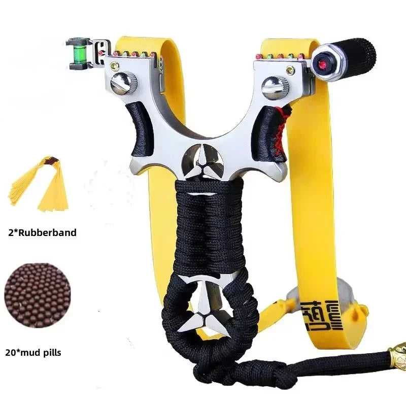High Quality Outdoor Hunting Shooting Alloy Slingshot with Quality Rubber Band Professional Shooting Game Catapult Tirachinas