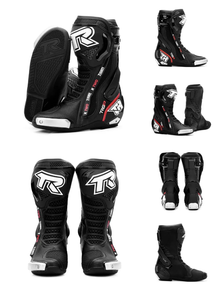 Professional Motorcycle Boots Waterproof Motocross Boots Non-slip Motorcycle Off-road Shoes Motorcycle Protective For 4 Season