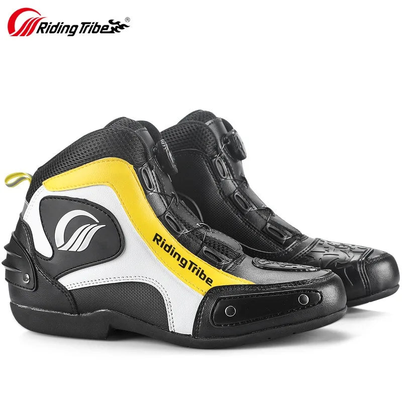 Motorcycle Cycling Shoes with Lock Motorcycle Boots Mountain Bike Racing Fall-proof Summer Waterproof Breathable Casual Boots