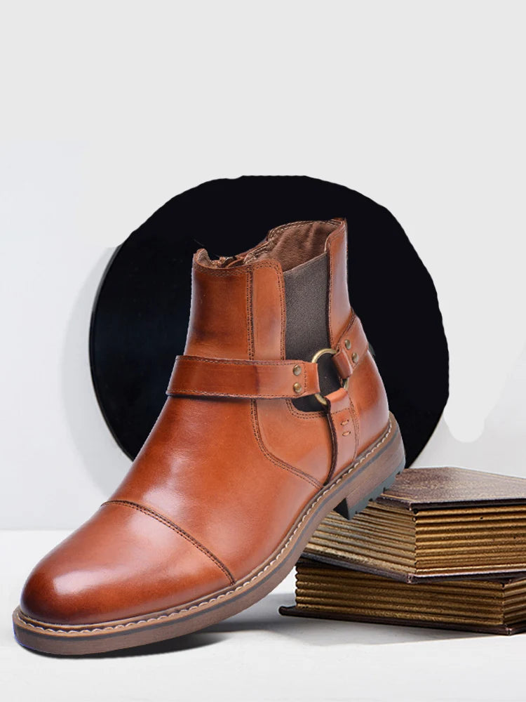 ZFTL NEW Men's Casual boots Genuine Leather Men's autumn and winter handmade High-top boots lager size men's Chelsea boots 0153