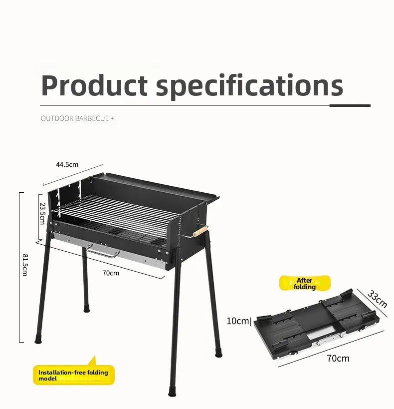 Barbecue home outdoor camping barbecue portable picnic tools courtyard