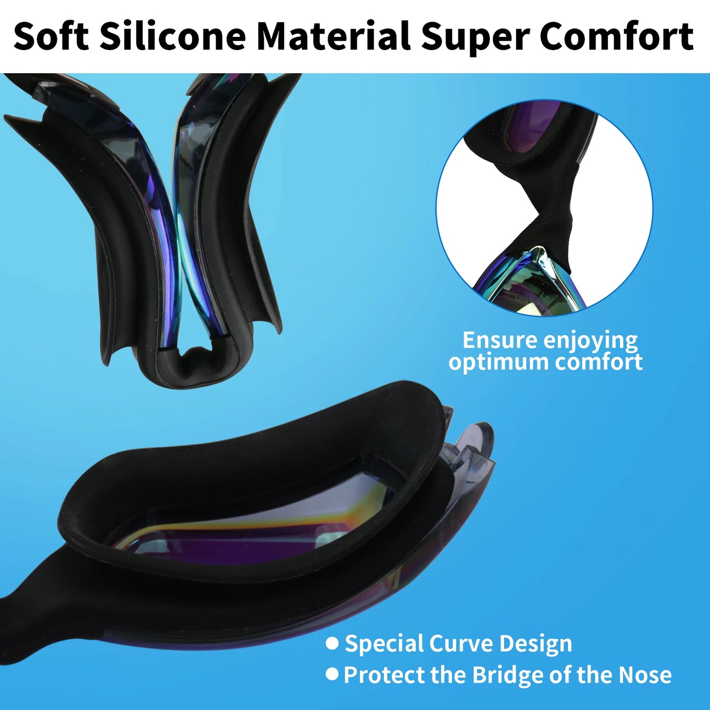 Swimming Goggles Anti-Fog Waterproof No Leaking Swim Goggles for Adult Children