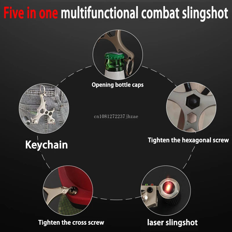 Alloy Slingsshot Multifunctional Slingshot High Precision Sling Catapult Slingsshot for Hunting Kit Adult Toys caza