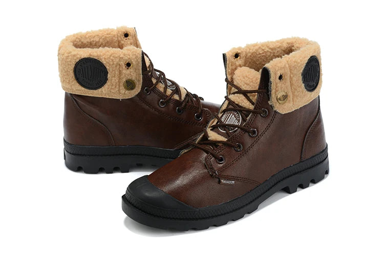 2025 New PALLADIUM Pampa Men Women Soldiers Boots Leather Zipper Ankle Boots Outdoor Dual Purpose Walking Shoes Casual Shoes