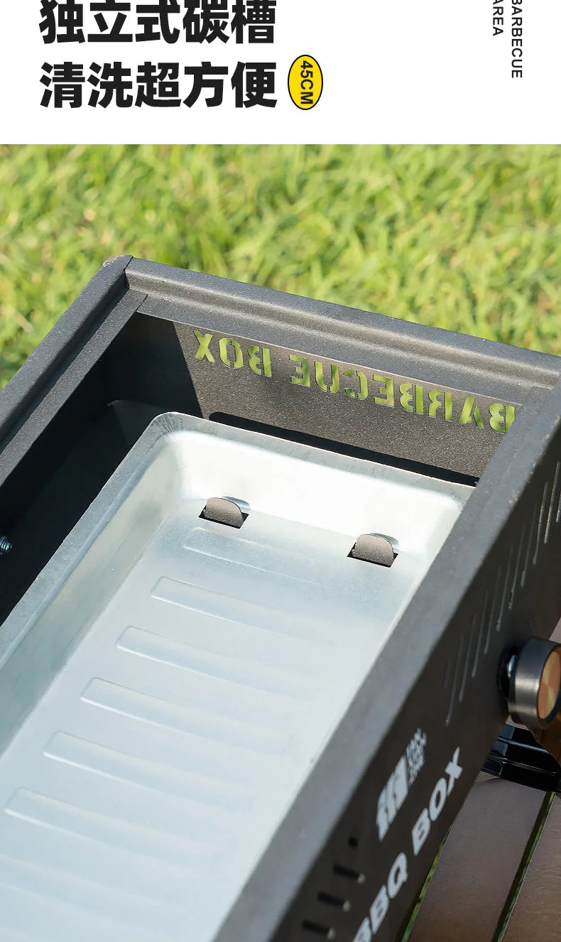 Portable BBQ Grill Stove - Outdoor Camping Cookware, Smokeless Charcoal Grill for Garden, Picnic & Family Gatherings