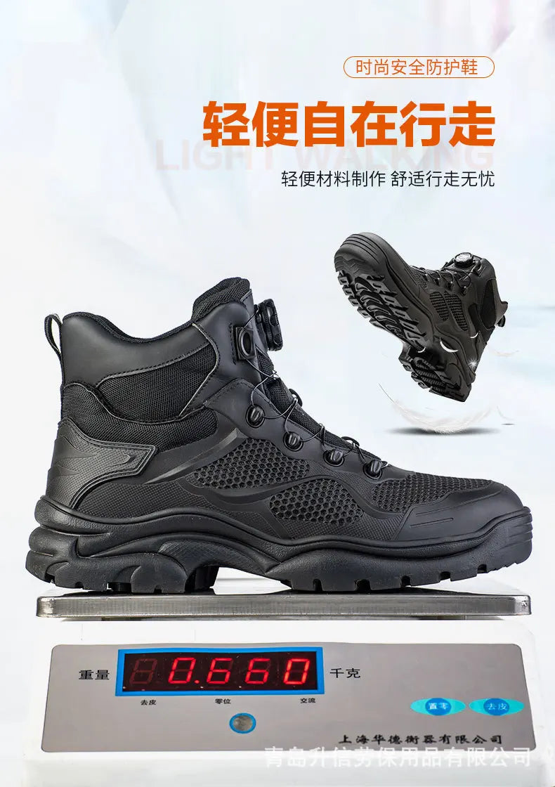 Summer Breathable Motorcycle Riding Shoes Men's Waterproof Motorcycle Riding Boots Retro Locomotive Shoes Large Size