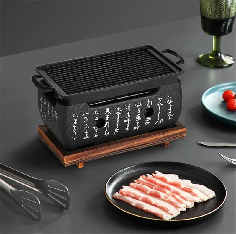 Japanese Barbecue Grill Mini Household Aluminium Alloy Charcoal Barbecue Stove Oven Accessories