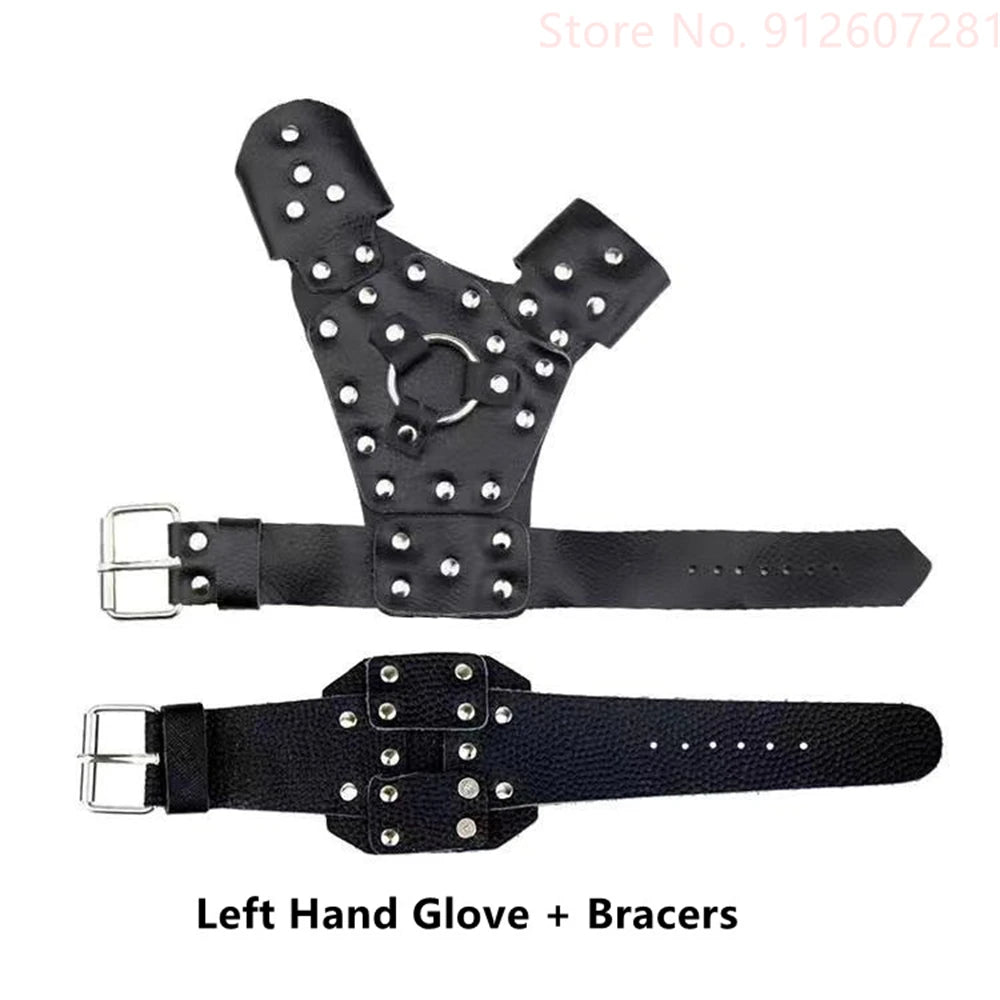 Outdoor Shooting Fishing Slingshot Hunting Arrow Darts Catapult With Rubber band Fishing reel/ Tactical game protective gloves