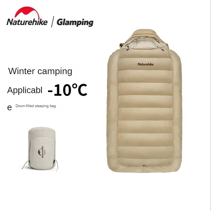 Naturehike-Thickened and Breathable Down-Filled Sleeping Bag for Adults, Outdoor Camping Bag, Warm, Winter CNH22SD008