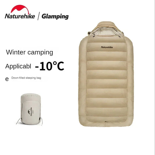 Naturehike-Thickened and Breathable Down-Filled Sleeping Bag for Adults, Outdoor Camping Bag, Warm, Winter CNH22SD008