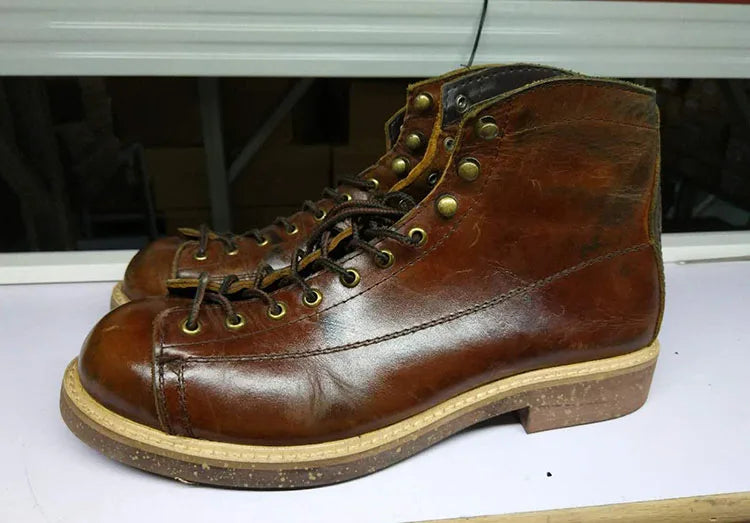 Mens British Wind Retro Boots Motorcycle Short Boots Men's Leather Boot Casual Work Shoes Men Women's Tide Chelsea Boots