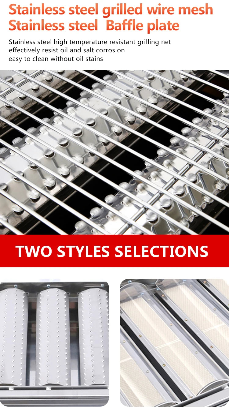 Supplier Stainless Steel Portable BBQ Gas Grill for Outdoor Camping and Restaurant Use